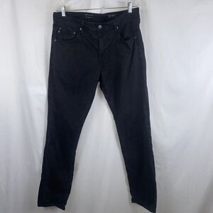 AG Jeans Mens Everett SUD Sueded Slim Straight Black Pants 34 x 34